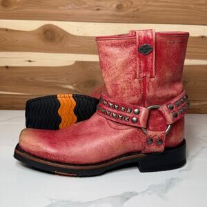 Harley Davidson Women's Katerina Riding Boots Red/Rouge (D83697) Size 7.5 M